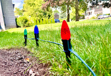 Load image into Gallery viewer, LightingByHHD Black Stake Light Mount – Pack of 25, Outdoor Christmas Light Holder