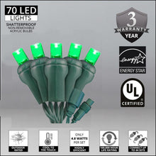 Load image into Gallery viewer, green shaterproof UL certified mini christmas lights