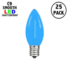 Load image into Gallery viewer, blue C9 LED filament christmas bulb shaterproof pack of 25