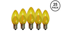 Load image into Gallery viewer, yellow C9 LED filament pack of 25