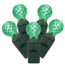Load image into Gallery viewer, Green faceted G12 christmas lights