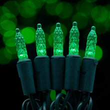 Load image into Gallery viewer, Green faceted M5 lit up christmas lights
