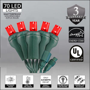 UL certified shaterproof red bulbs