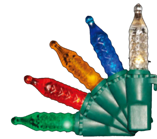 Multicolor faceted M5 christmas lights