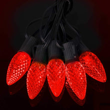 Load image into Gallery viewer, red opticore faceted C9 replacement bulbs set
