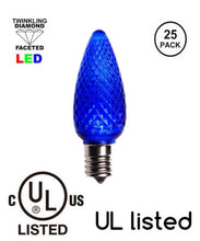 Load image into Gallery viewer, UL listed blue faceted LED pack of 25
