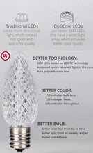 Load image into Gallery viewer, Pure White C9 LED 2900 kelvin  Replacement Bulbs Faceted LED Christmas Light Bulb Fits E17 Socket

