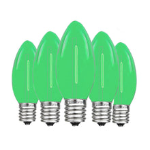 Load image into Gallery viewer, Green C9 LED Replacement Bulbs filament  LED Christmas Light Bulb Shatterproof Bulb Fits E17 Socket  box 25
