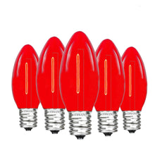 Load image into Gallery viewer, RED C9 LED Replacement Bulbs filament  LED Christmas Light Bulb Shatterproof Bulb Fits E17 Socket  Case 500
