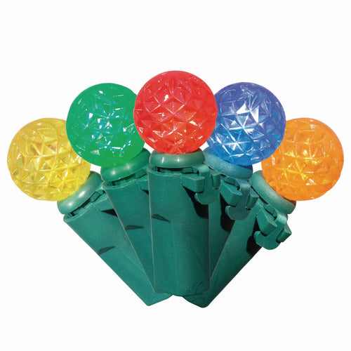Multicolor faceted G12 christmas lights