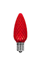 Load image into Gallery viewer, opticore faceted C9 LED red replacement bulb
