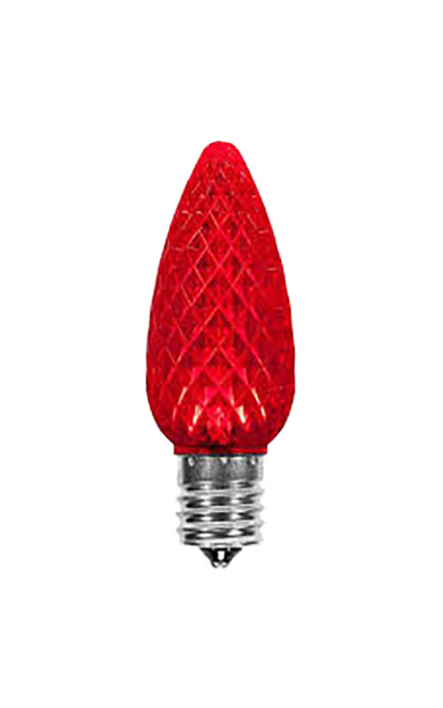opticore faceted C9 LED red replacement bulb