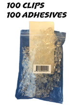Load image into Gallery viewer, adhesive window clip pack of 100
