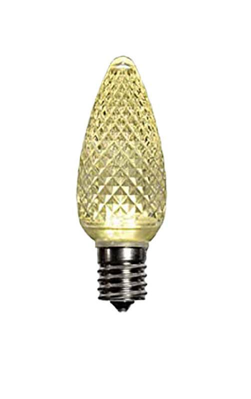 Pure White C9 LED 2900 kelvin  Replacement Bulbs Faceted LED Christmas Light Bulb Fits E17 Socket